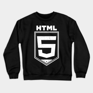 HTML5 Vintage Style Logo Shirt for Web Developers Crewneck Sweatshirt